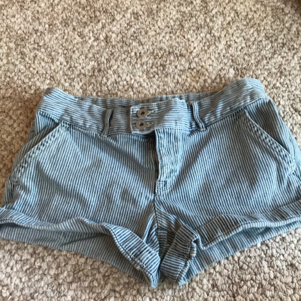 Stripe Denim Shorts
